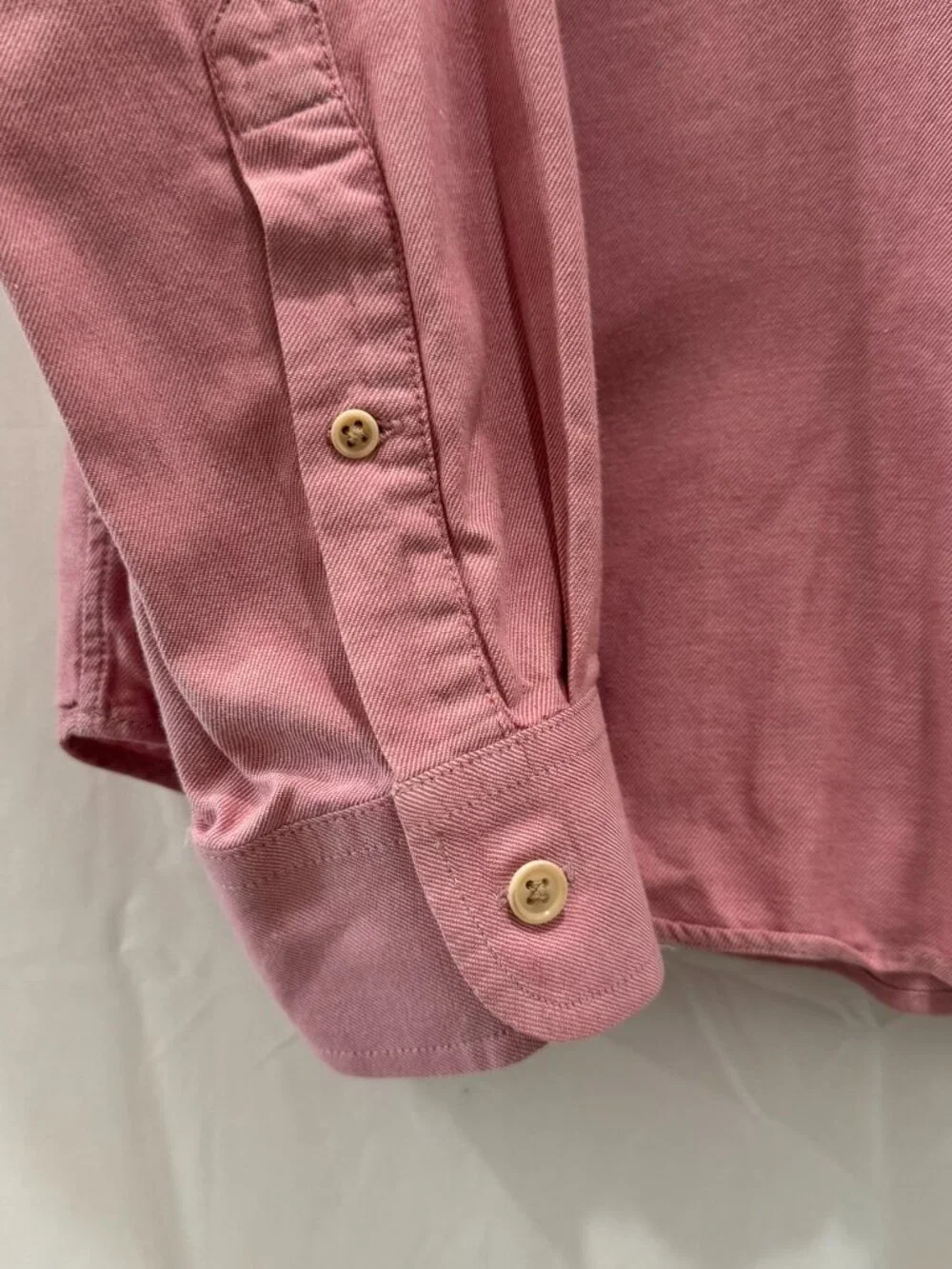J.Crew Men Large Pink Button Down Shirt Cotton Twill Long Sleeve Flap Pocket